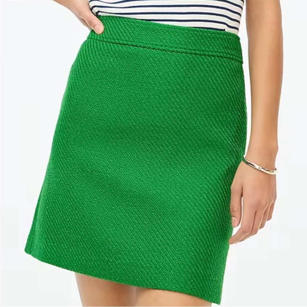 J Crew Green Women's Skirt, Size 8, NWT, available matching jacket - Picture 2 of 15
